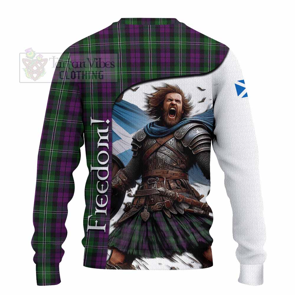 Tartan Vibes Clothing Wilson Crest Tartan Knitted Sweater Inspired by the Freedom of Scottish Warrior