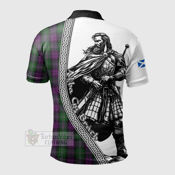 Wilson Tartan Clan Crest Polo Shirt with Highlander Warrior Celtic Style - Tartan Vibes Clothing