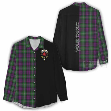 Wilson Tartan Women's Casual Shirt with Family Crest and Half Of Me Style