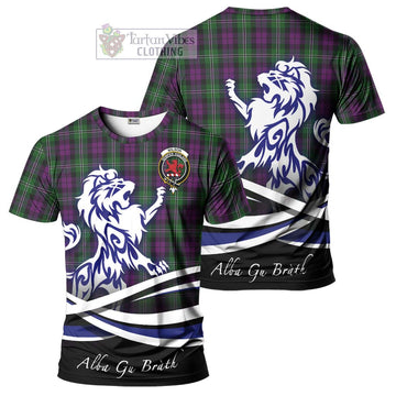 Wilson Tartan Cotton T-shirt with Alba Gu Brath Regal Lion Emblem