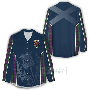 Wilson Tartan Women's Casual Shirt with Family Crest and Scottish Thistle Vibes Sport Style