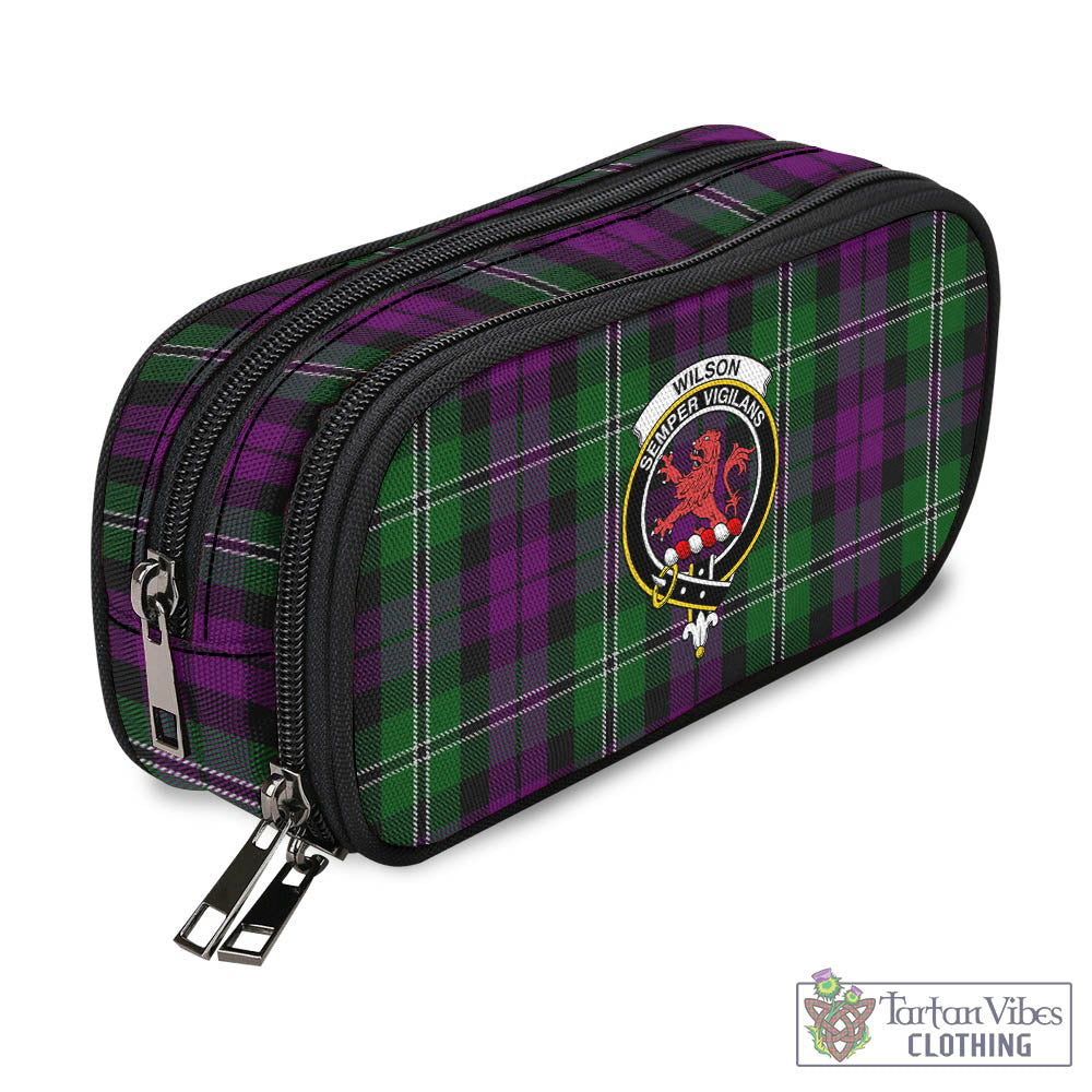 Wilson Tartan Pen and Pencil Case with Family Crest - Tartan Vibes Clothing