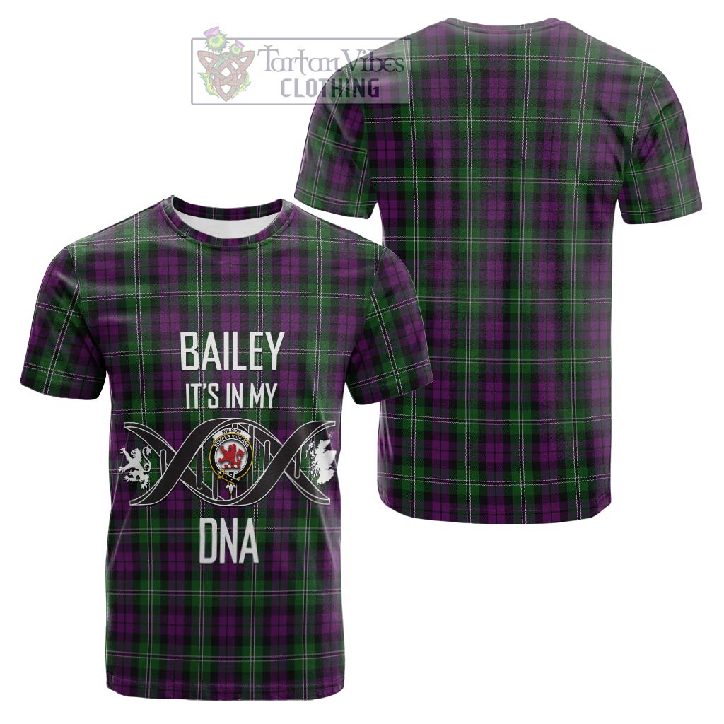 Tartan Vibes Clothing Wilson Tartan Cotton T-shirt with Family Crest DNA In Me Style