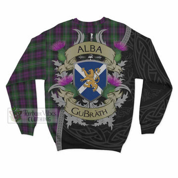 Wilson Tartan Family Crest Sweatshirt Lion Rampant Royal Thistle Shield Celtic Inspired - Tartan Vibes Clothing