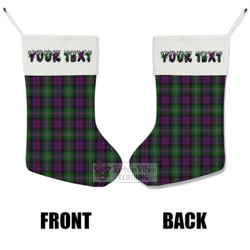 Wilson Tartan Christmas Stocking with Personalized Text