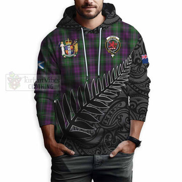 Wilson Crest Tartan Hoodie with New Zealand Silver Fern Half Style