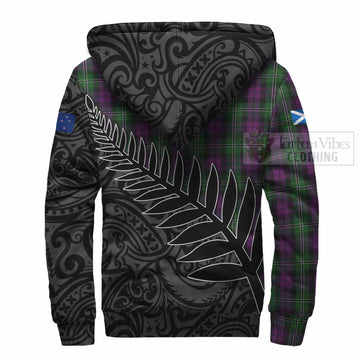 Wilson Crest Tartan Sherpa Hoodie with New Zealand Silver Fern Half Style