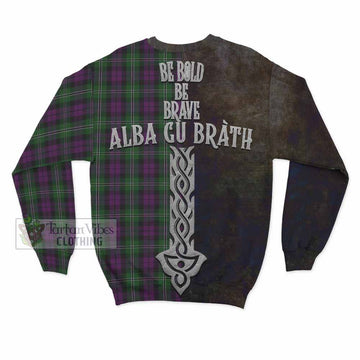 Wilson Tartan Family Crest Sweatshirt Alba Gu Brath Be Brave Lion Ancient Style - Tartan Vibes Clothing