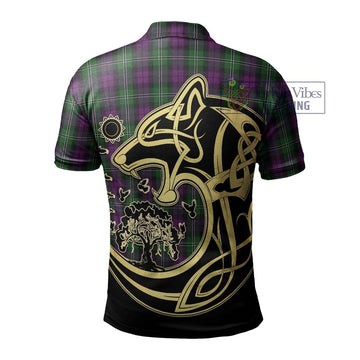 Wilson Tartan Polo Shirt with Family Crest Celtic Wolf Style - Tartan Vibes Clothing
