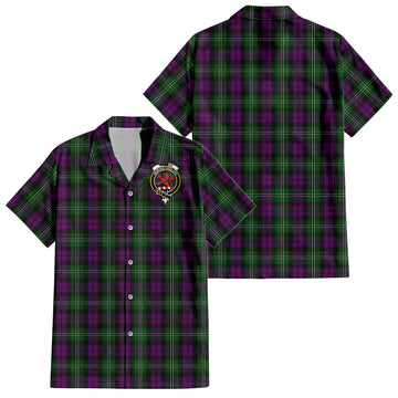 Wilson Tartan Short Sleeve Button Down Shirt with Family Crest