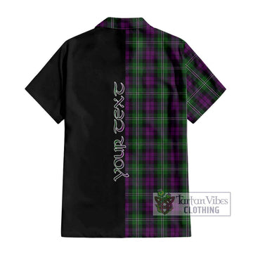 Wilson Tartan Short Sleeve Button Shirt with Family Crest and Half Of Me Style