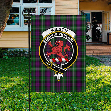 Wilson Tartan Flag with Family Crest