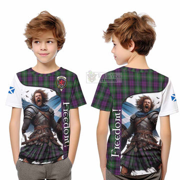 Wilson Crest Tartan Kid T-Shirt Inspired by the Freedom of Scottish Warrior