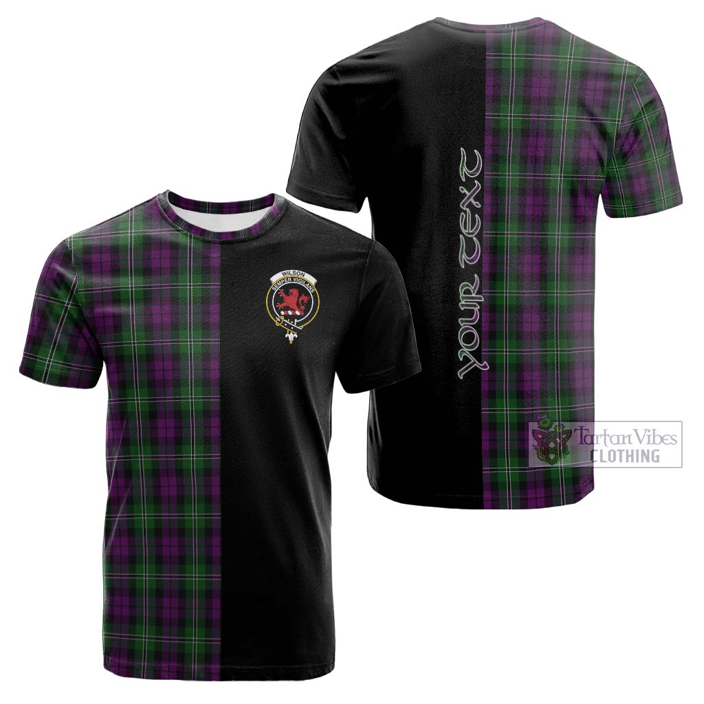 Tartan Vibes Clothing Wilson Tartan Cotton T-shirt with Family Crest and Half Of Me Style