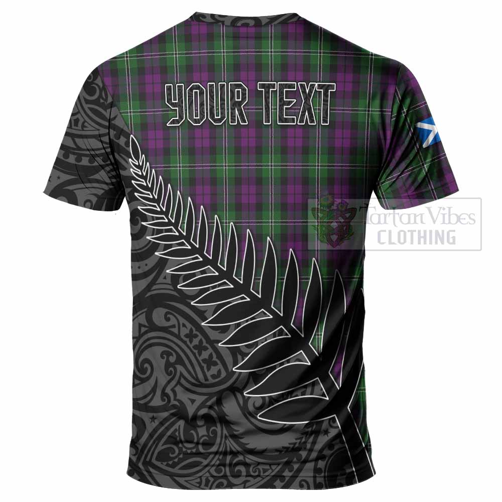 Tartan Vibes Clothing Wilson Crest Tartan T-Shirt with New Zealand Silver Fern Half Style