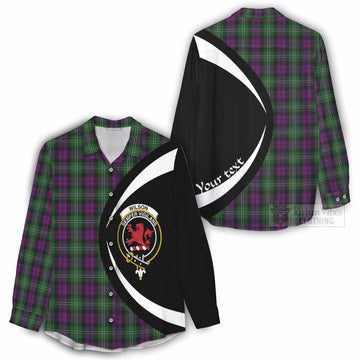 Wilson Tartan Women's Casual Shirt with Family Crest Circle Style