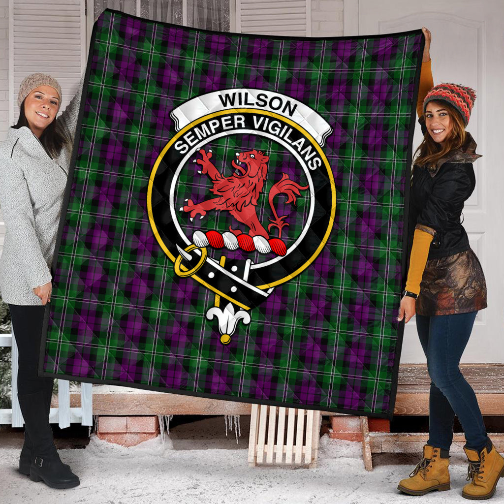 Wilson Tartan Quilt with Family Crest - Tartan Vibes Clothing