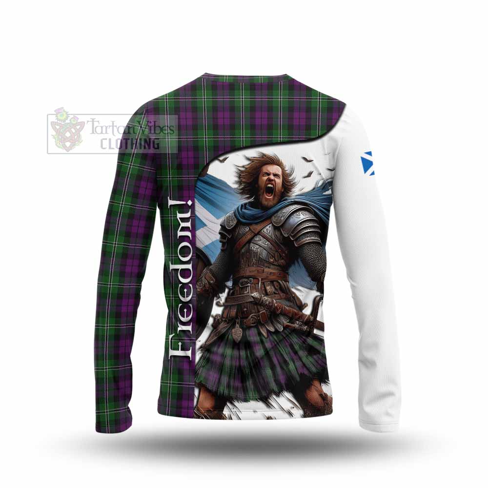 Tartan Vibes Clothing Wilson Crest Tartan Long Sleeve T-Shirt Inspired by the Freedom of Scottish Warrior