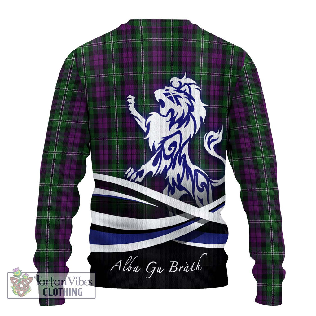 Wilson Tartan Ugly Sweater with Alba Gu Brath Regal Lion Emblem - Tartan Vibes Clothing