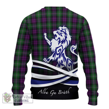 Wilson Tartan Ugly Sweater with Alba Gu Brath Regal Lion Emblem