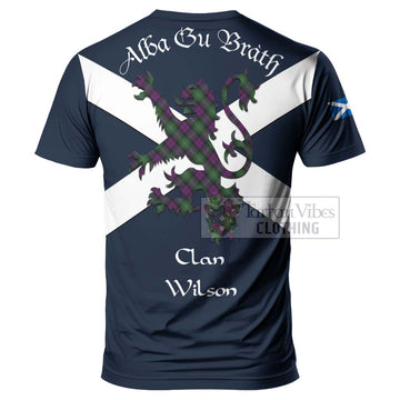 Wilson Tartan Lion Rampant T-Shirt  Proudly Display Your Heritage with Alba Gu Brath and Clan Name