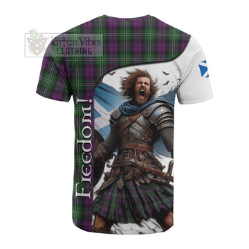 Wilson Crest Tartan Cotton T-shirt Inspired by the Freedom of Scottish Warrior