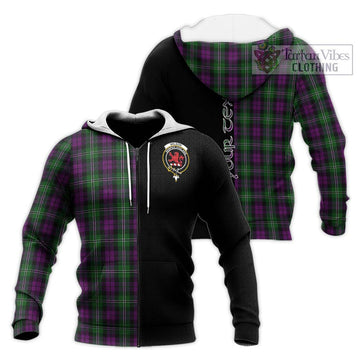 Wilson Tartan Knitted Hoodie with Family Crest and Half Of Me Style