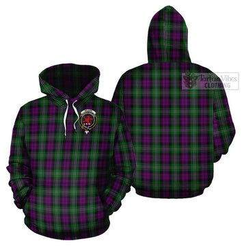 Wilson Tartan Cotton Hoodie with Family Crest