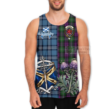 Wilson Tartan Men's Tank Top Happy St. Andrew's Day Half Tartan Style