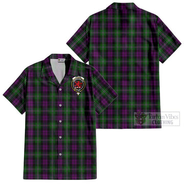 Wilson Tartan Cotton Hawaiian Shirt with Family Crest