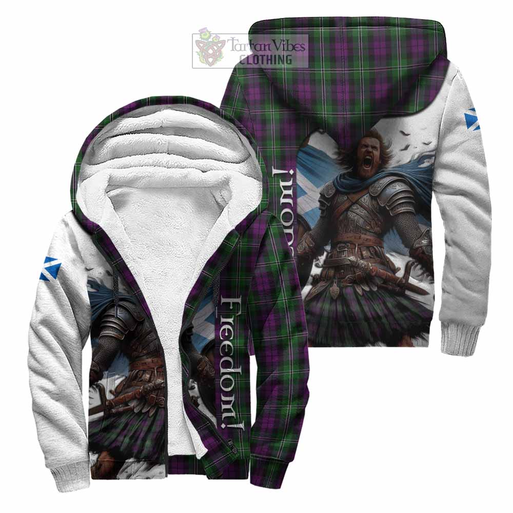 Tartan Vibes Clothing Wilson Crest Tartan Sherpa Hoodie Inspired by the Freedom of Scottish Warrior