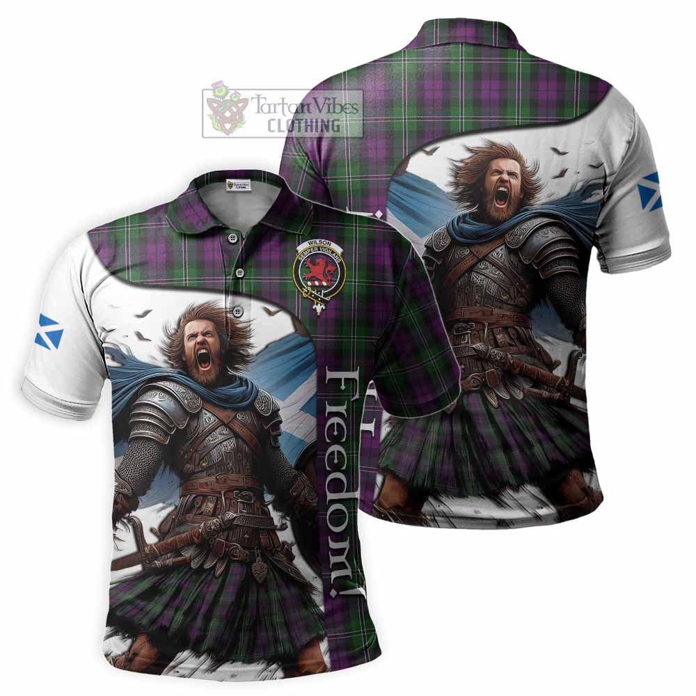 Tartan Vibes Clothing Wilson Crest Tartan Polo Shirt Inspired by the Freedom of Scottish Warrior