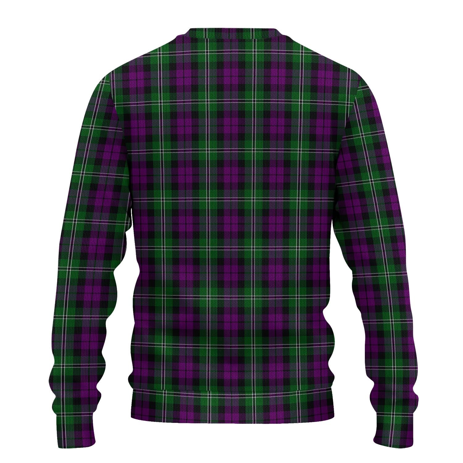 Wilson Tartan Knitted Sweater with Family Crest - Tartanvibesclothing