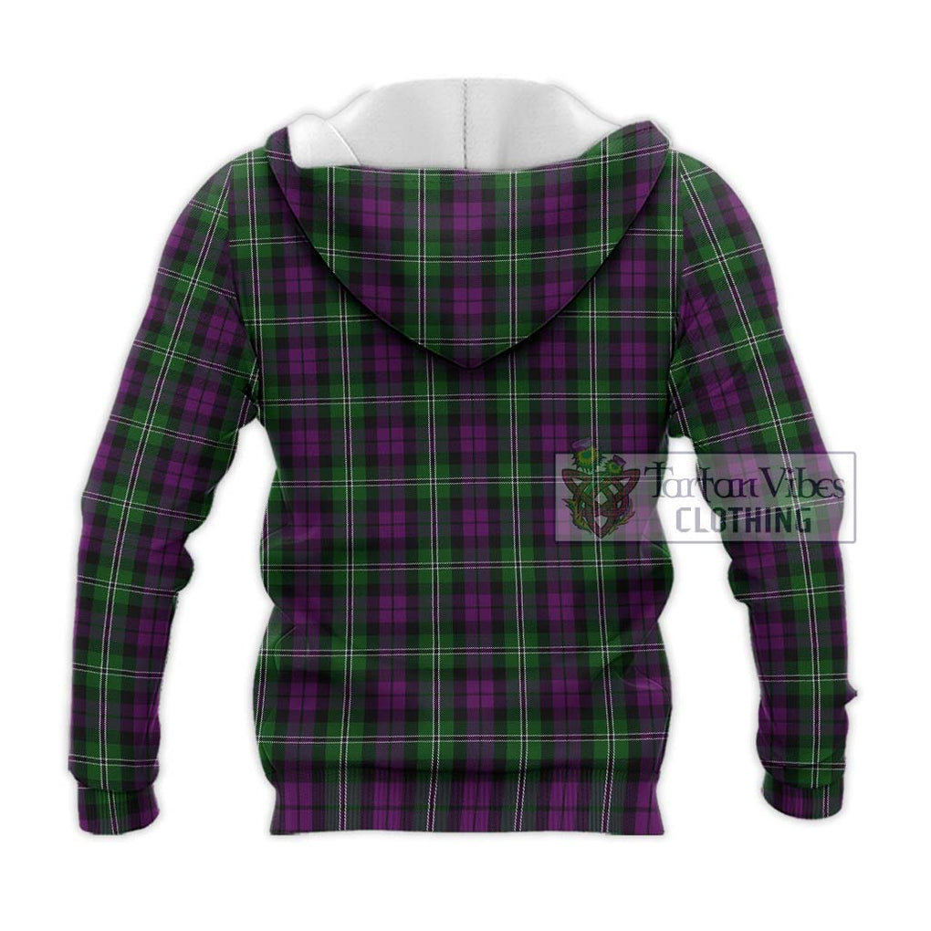 Wilson Tartan Knitted Hoodie with Family Crest DNA In Me Style - Tartanvibesclothing Shop