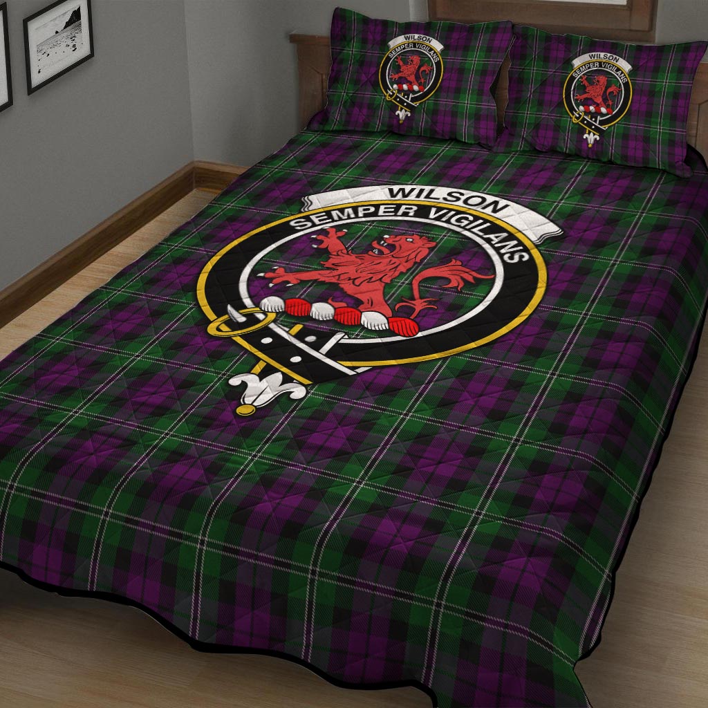 Wilson Tartan Quilt Bed Set with Family Crest - Tartan Vibes Clothing