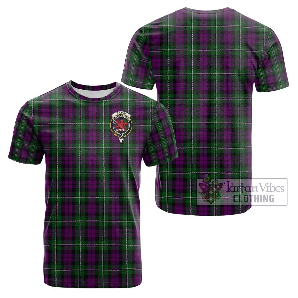 Tartan Vibes Clothing Wilson Tartan Cotton T-Shirt with Family Crest