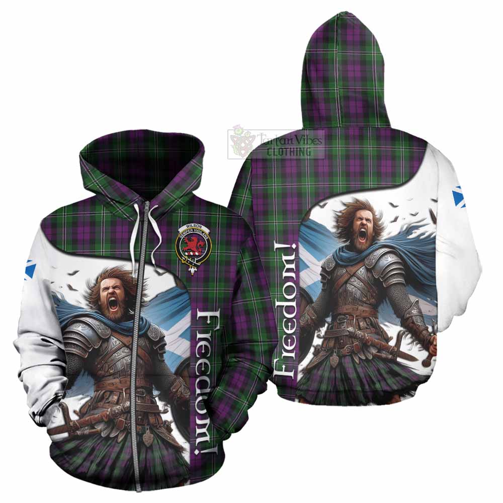 Tartan Vibes Clothing Wilson Crest Tartan Hoodie Inspired by the Freedom of Scottish Warrior