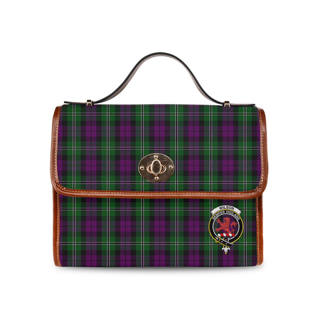 wilson-tartan-leather-strap-waterproof-canvas-bag-with-family-crest