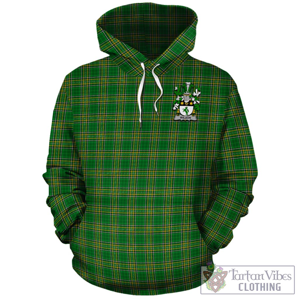 Wilson Irish Clan Tartan Hoodie with Coat of Arms - Tartan Vibes Clothing