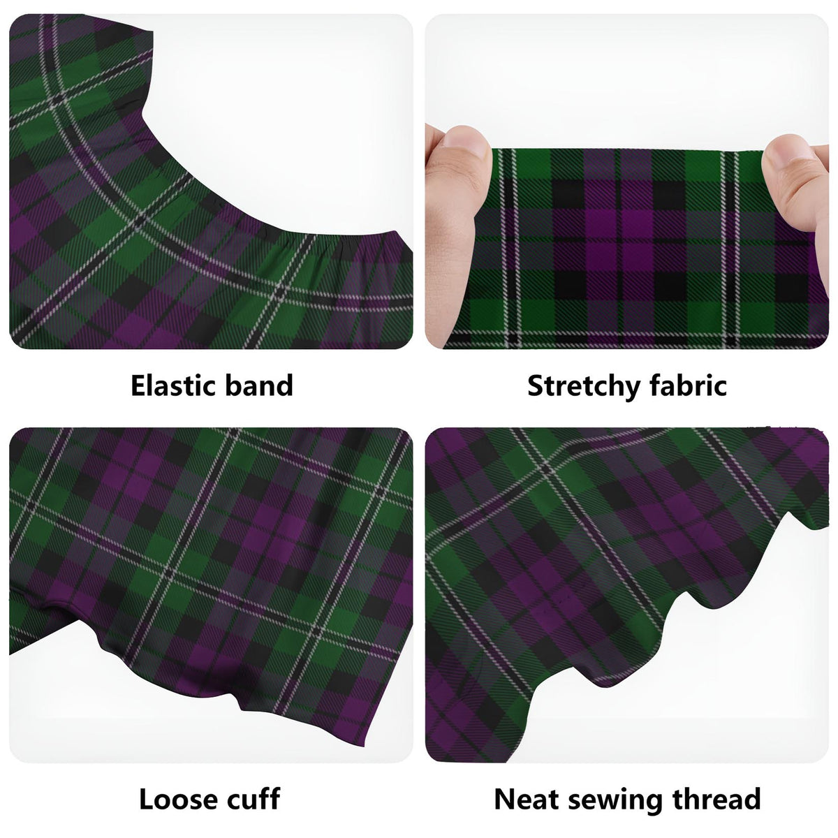 Wilson Tartan Off Shoulder Long Dress - Tartan Vibes Clothing