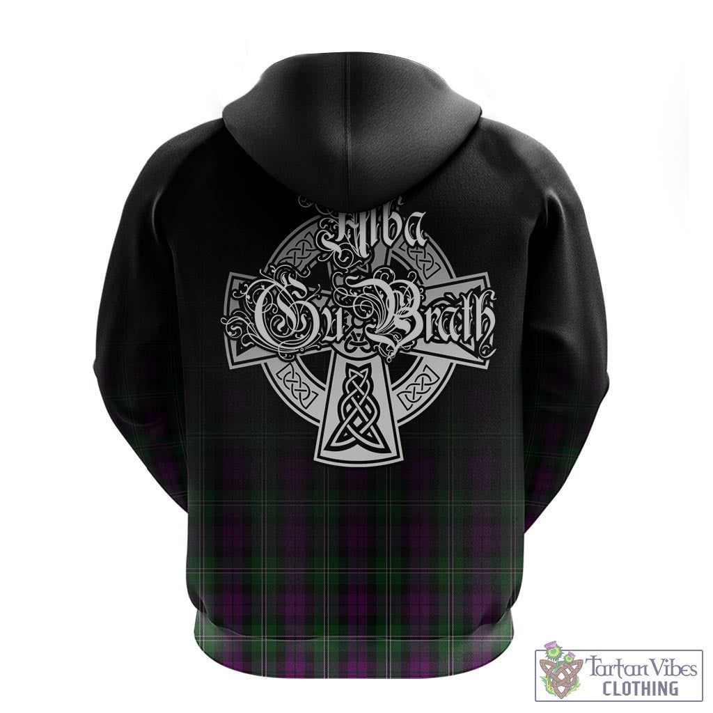 Tartan Vibes Clothing Wilson Tartan Hoodie Featuring Alba Gu Brath Family Crest Celtic Inspired