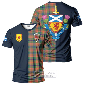 Wilson Ancient Tartan T-Shirt Alba with Scottish Lion Royal Arm Half Style