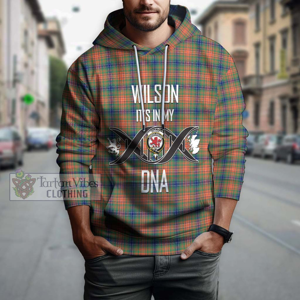 Wilson Ancient Tartan Hoodie with Family Crest DNA In Me Style Pullover Hoodie - Tartanvibesclothing Shop