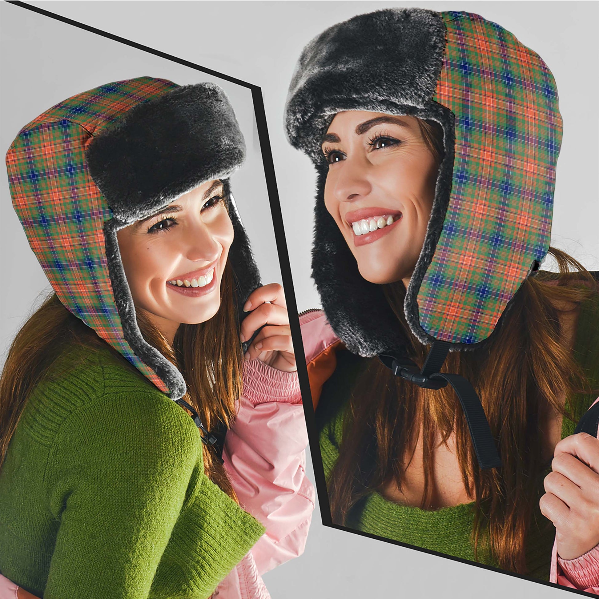 Wilson Ancient Tartan Winter Trapper Hat Winter Trapper Hat Universal Fit Circumference 22.8in (58cm) - Tartanvibesclothing