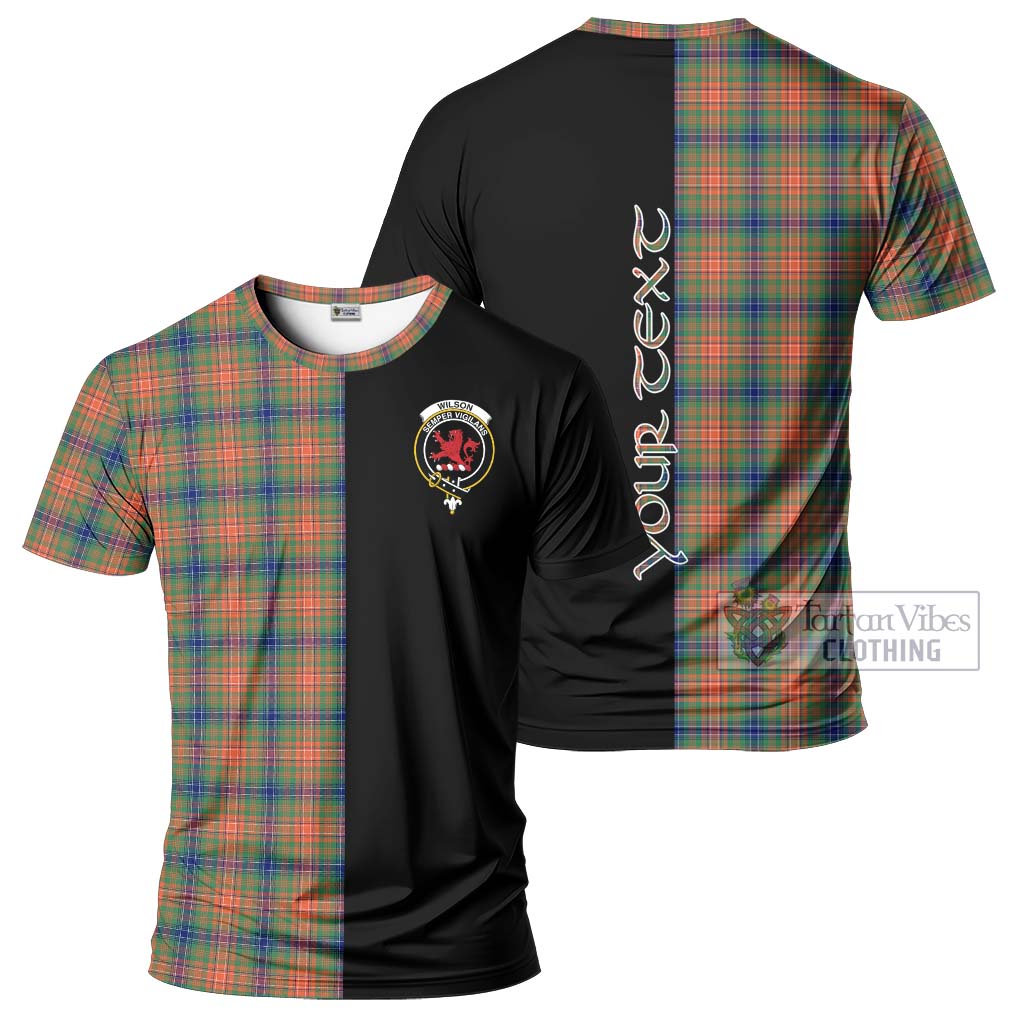 Tartan Vibes Clothing Wilson Ancient Tartan T-Shirt with Family Crest and Half Of Me Style