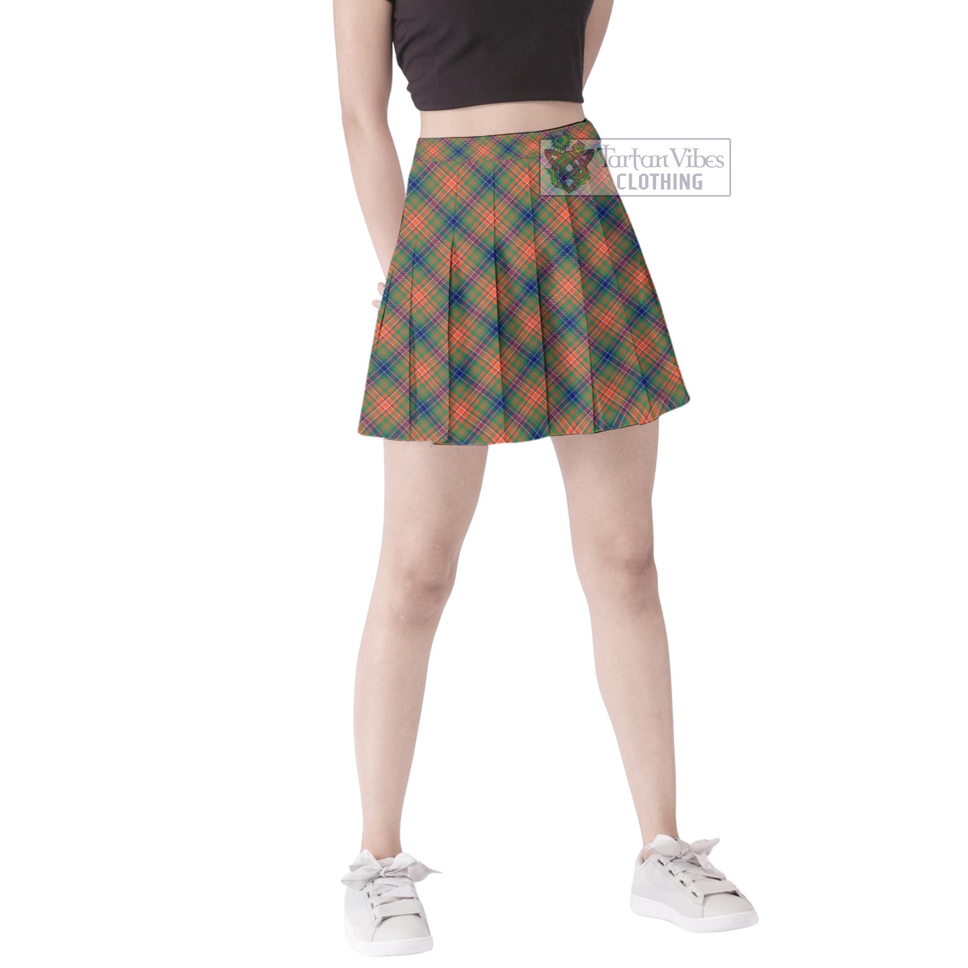 Tartan Vibes Clothing Wilson Ancient Tartan Women's Plated Mini Skirt