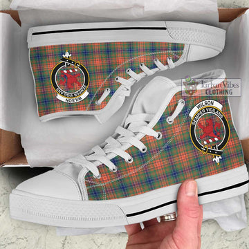 Wilson Ancient Tartan High Top Shoes with Family Crest