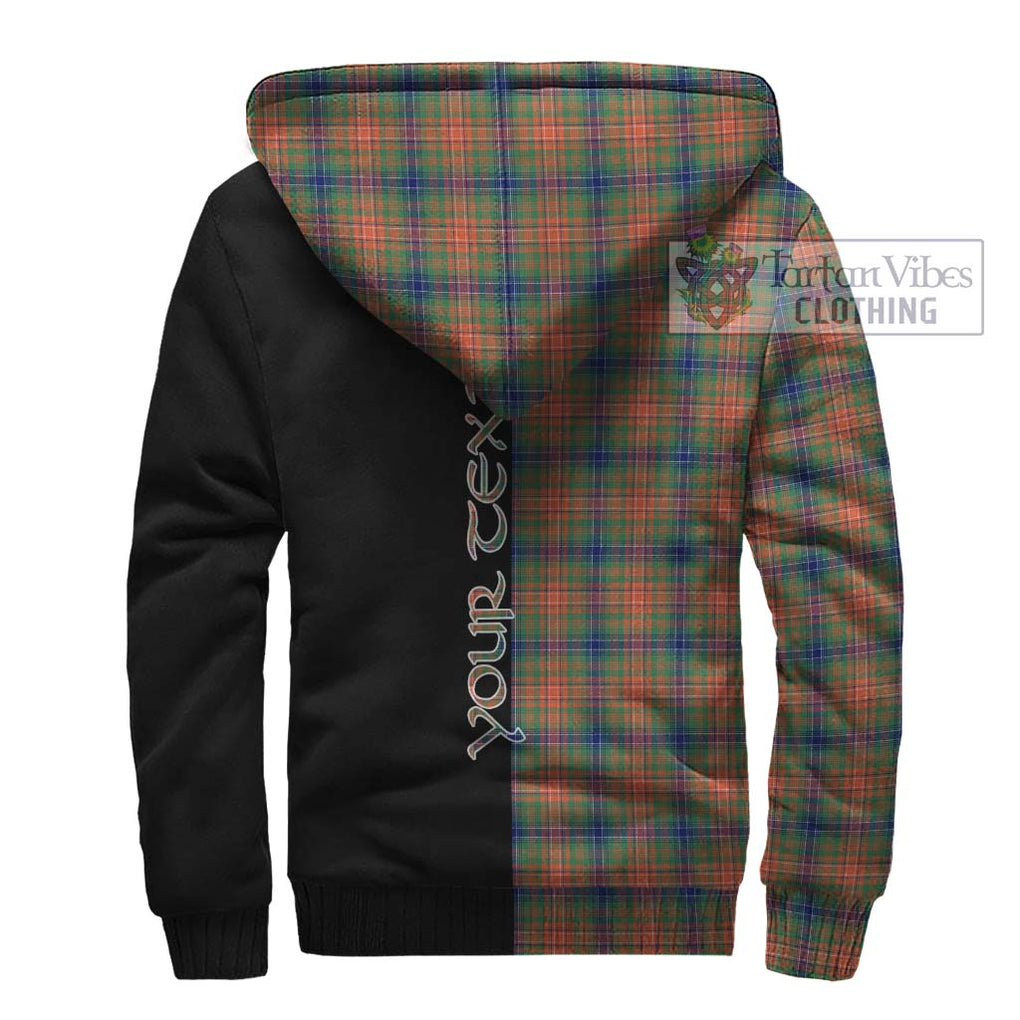 Wilson Ancient Tartan Sherpa Hoodie with Family Crest and Half Of Me Style - Tartanvibesclothing Shop