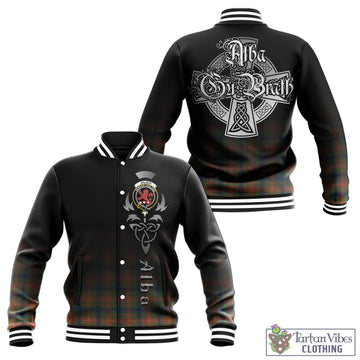 Wilson Ancient Tartan Baseball Jacket Featuring Alba Gu Brath Family Crest Celtic Inspired