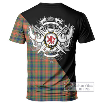 Wilson Ancient Tartan T-Shirt with Family Crest and Military Logo Style